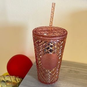 Starbucks 2021 Holiday Champagne Jeweled Tumbler 16 oz